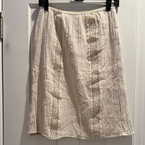 Charlotte Russe Cream Lace Detail Skirt
